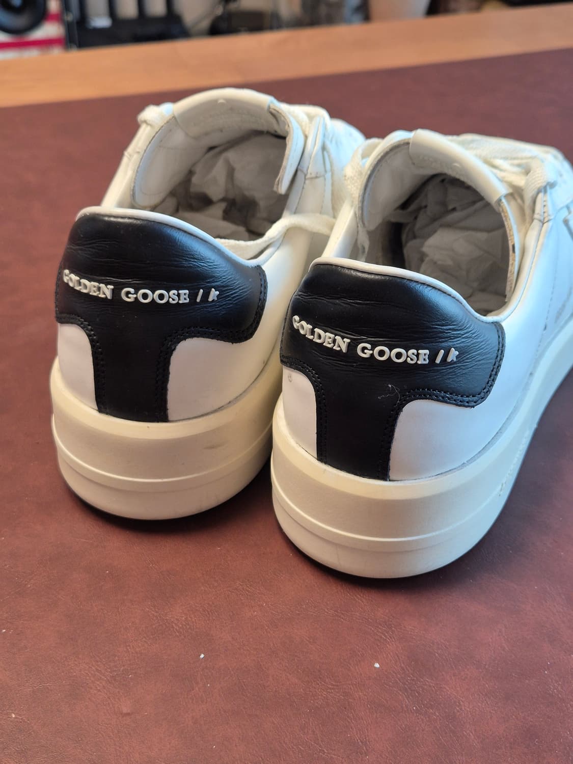 250-255(39) 정품 골든구스 퓨어스타화이트 블랙탭 스니커즈 상품이미지4