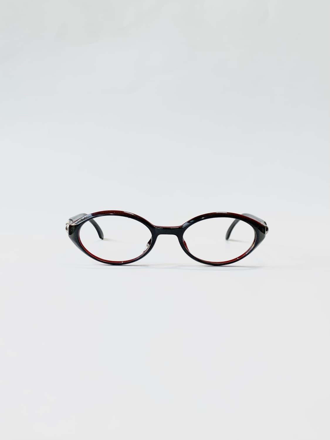 [픽키-646] 레드브라운 투톤 오벌 안경 빈티지 아세테이트 상품이미지1