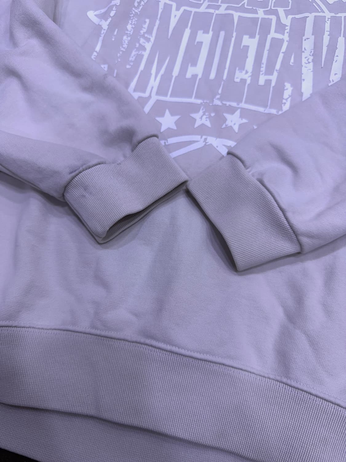 아크메드라비 프레피 로고 크랙 프린팅 후디 후드티 그레이 2 상품이미지6