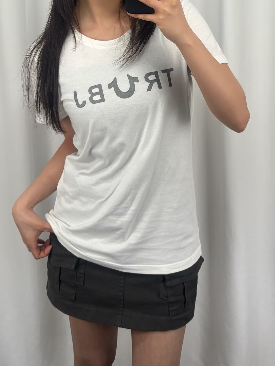 트루릴리전 화이트 프린트 반팔 상품이미지1