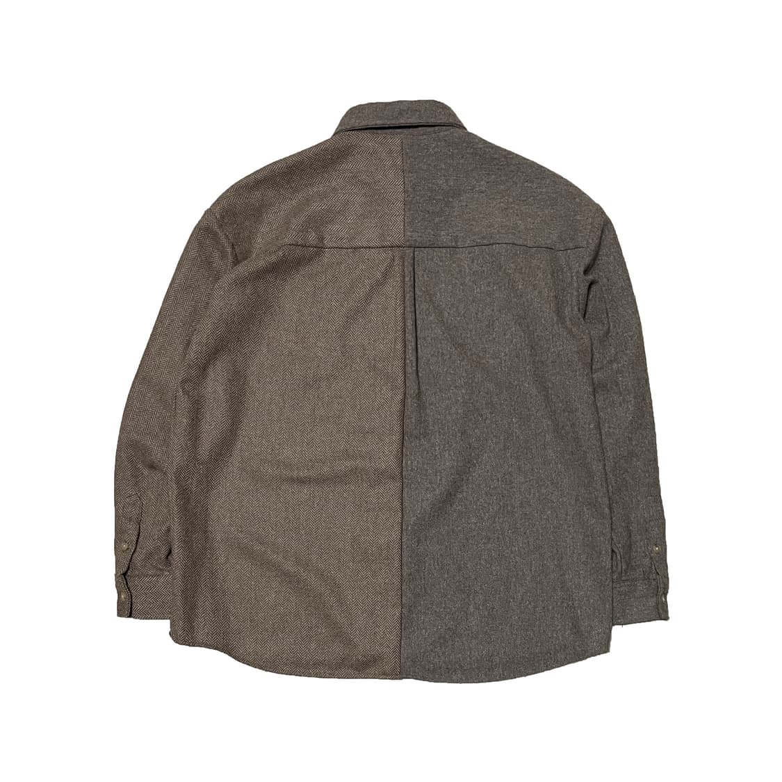 파나컬트 울코튼 언발란스 헤링본 셔츠 상품이미지2