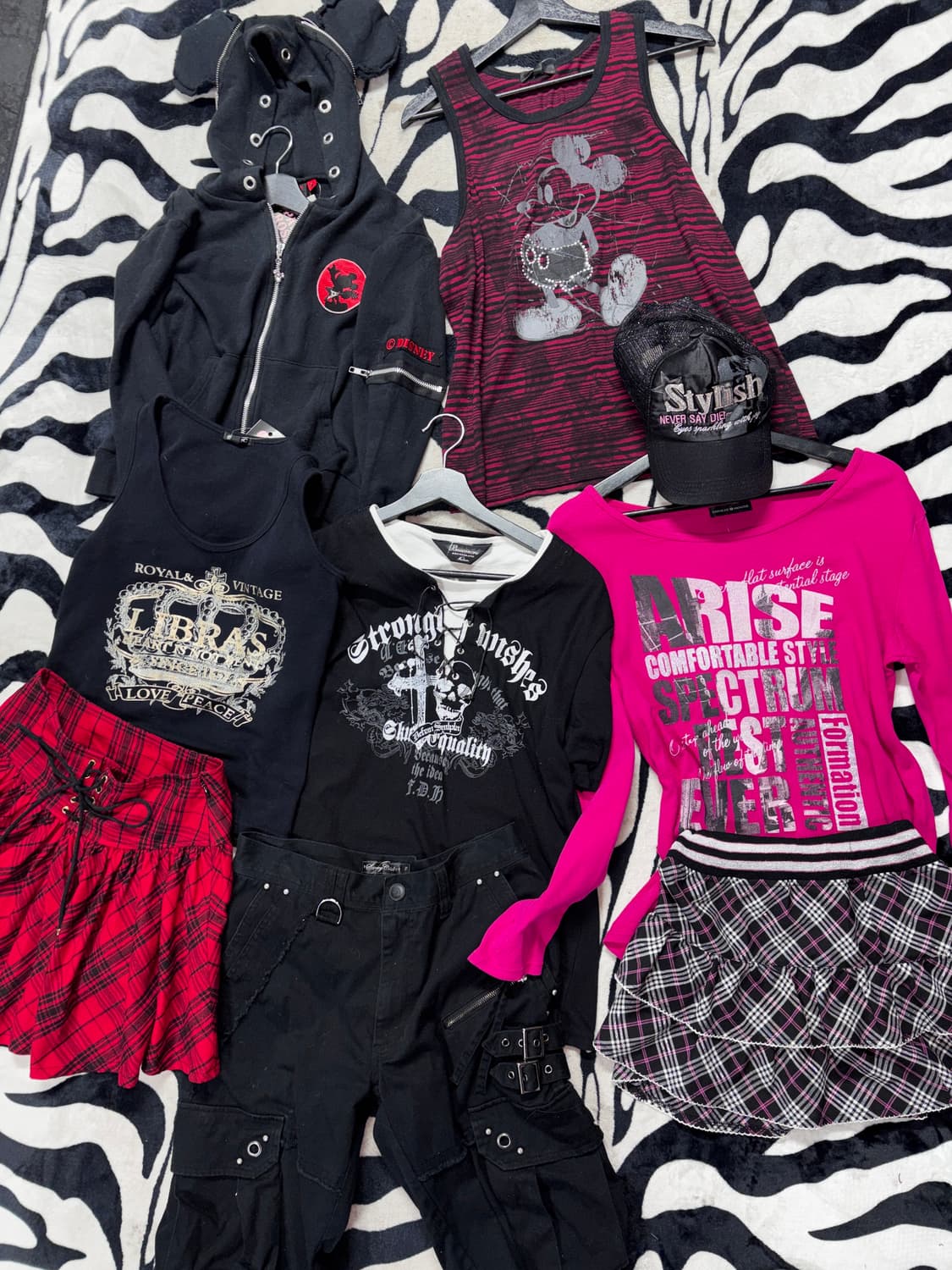 레드 체크스커트 상품이미지1