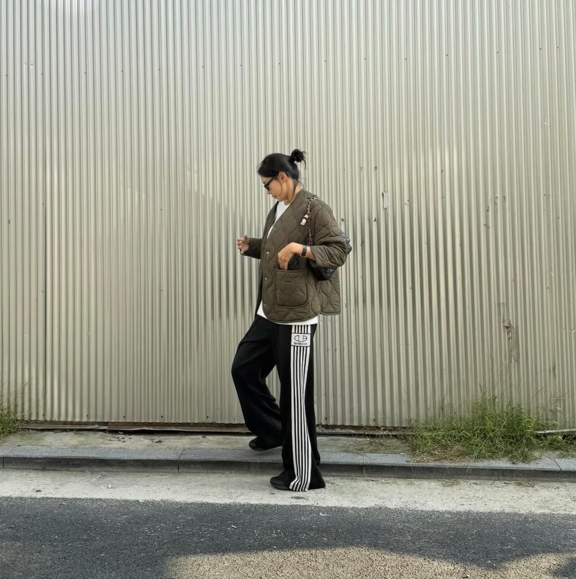 [미 시착 새 상품] 돈비레잇 퀼팅 자켓 카키  상품이미지2