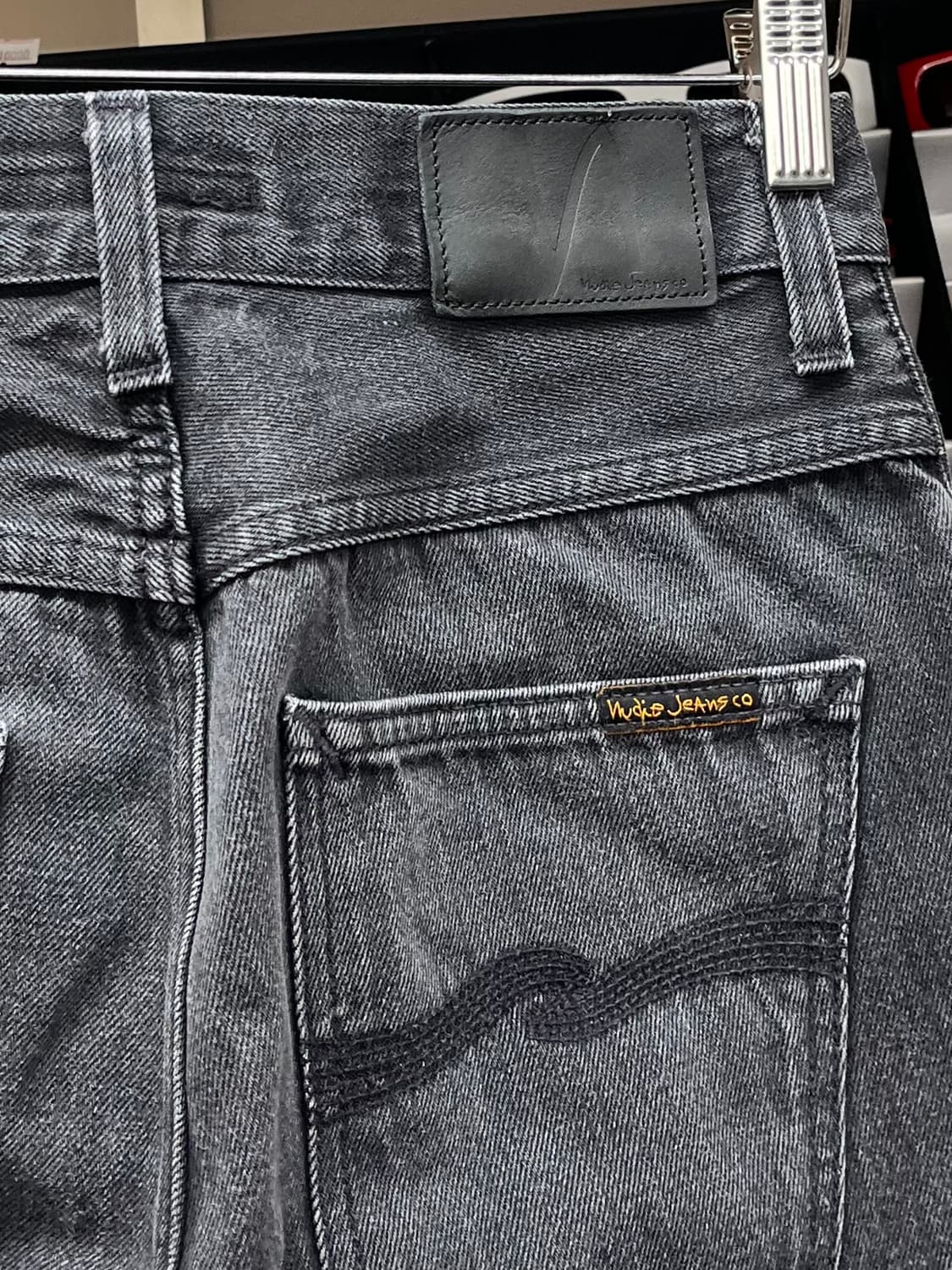 [28] 누디진 그림팀 흑청 셀비지  상품이미지7