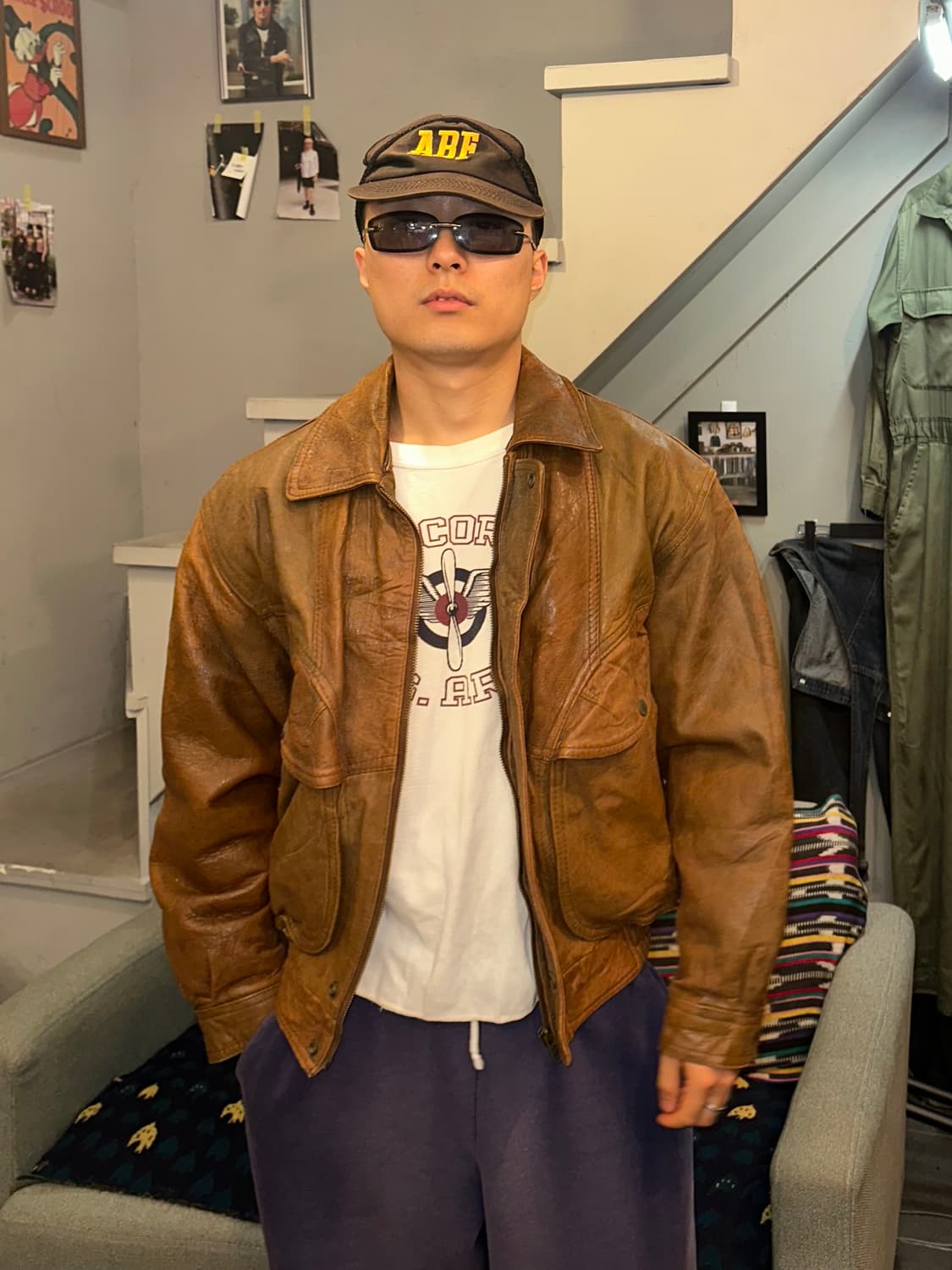 90’s D’ Homme A homme shell-leather JK 상품이미지1