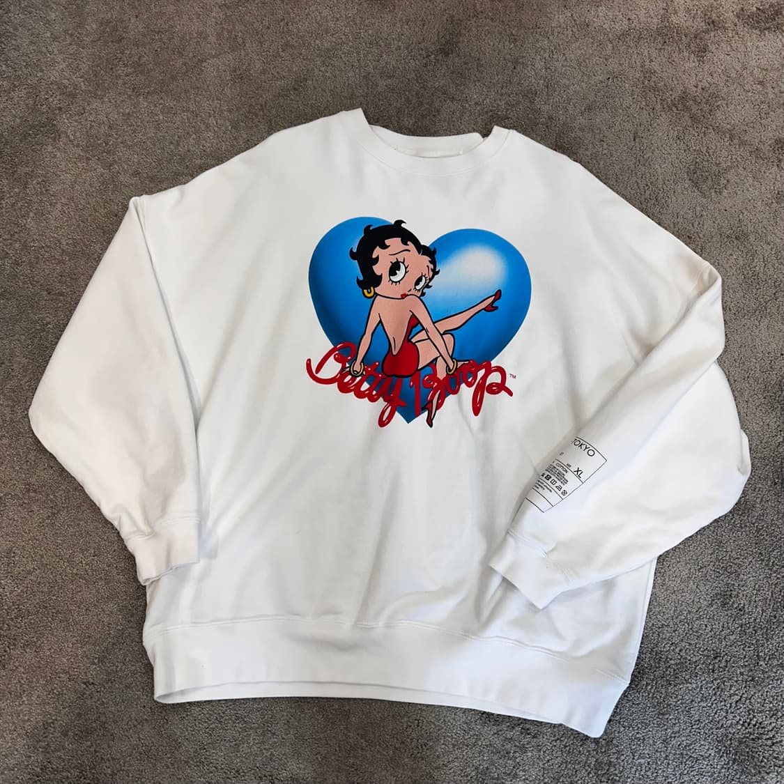 베티붑 프린팅 오버사이즈 스웻셔츠XL 상품이미지1