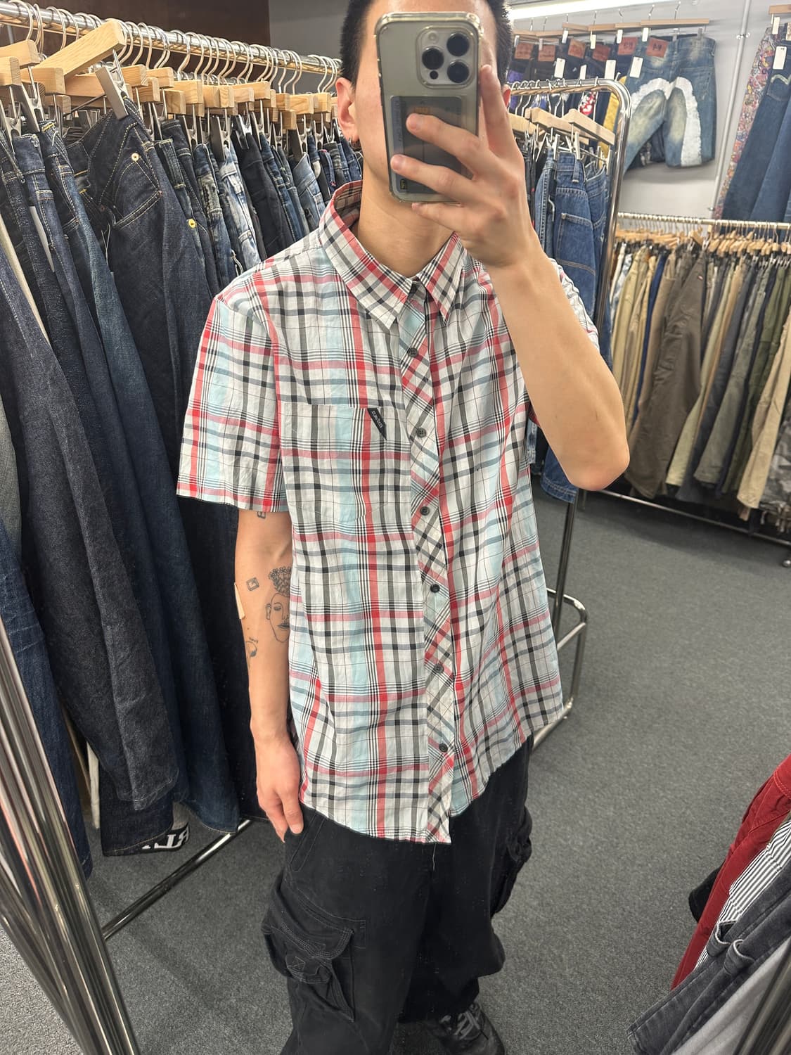 3XL) ECKO UNLTD 에코 언리미티드 빈티지 체크 반팔셔츠 상품이미지1