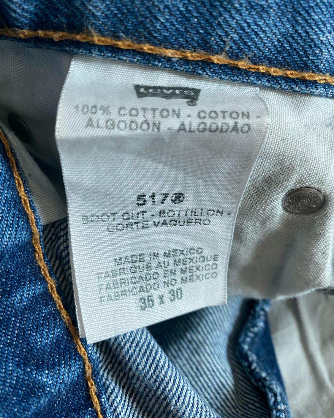 리바이스 517  황금 사이즈 (W34L30) 실측기재 상품이미지9