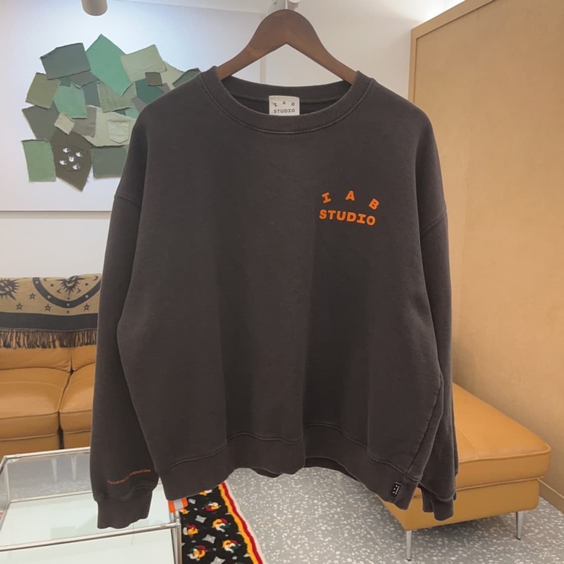 아이앱스튜디오 두산 오버핏 기모 스웻셔츠 맨투맨 100 C06395 상품이미지4