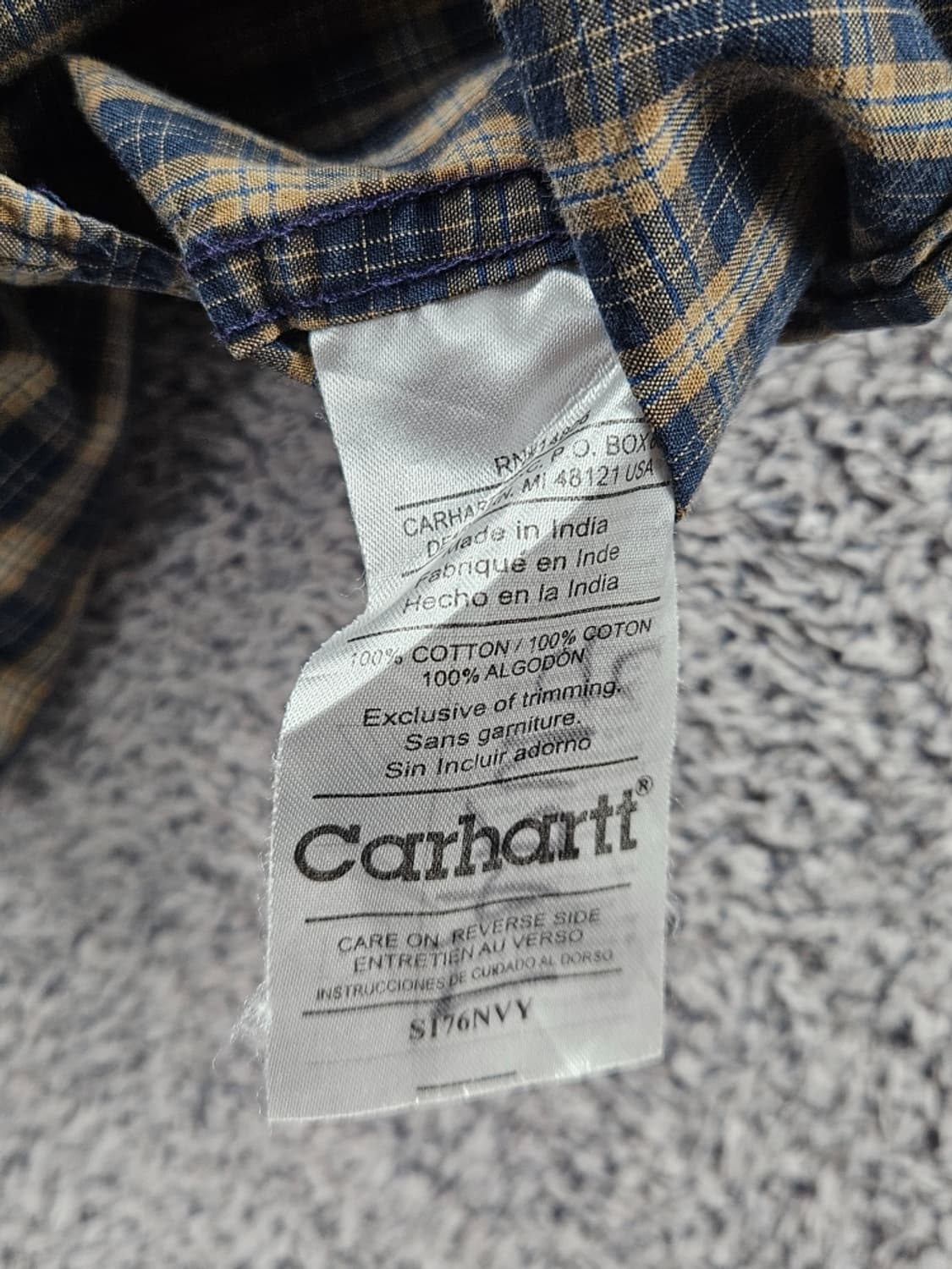 칼하트 체크 패턴 체스트 포켓 빅 셔츠 ( 2XL ) / 10882 상품이미지10