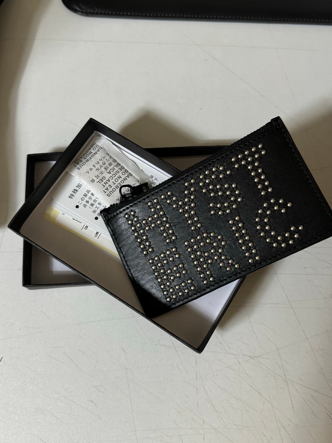 히스테릭글래머 스터드 카드지갑 블랙 상품이미지1