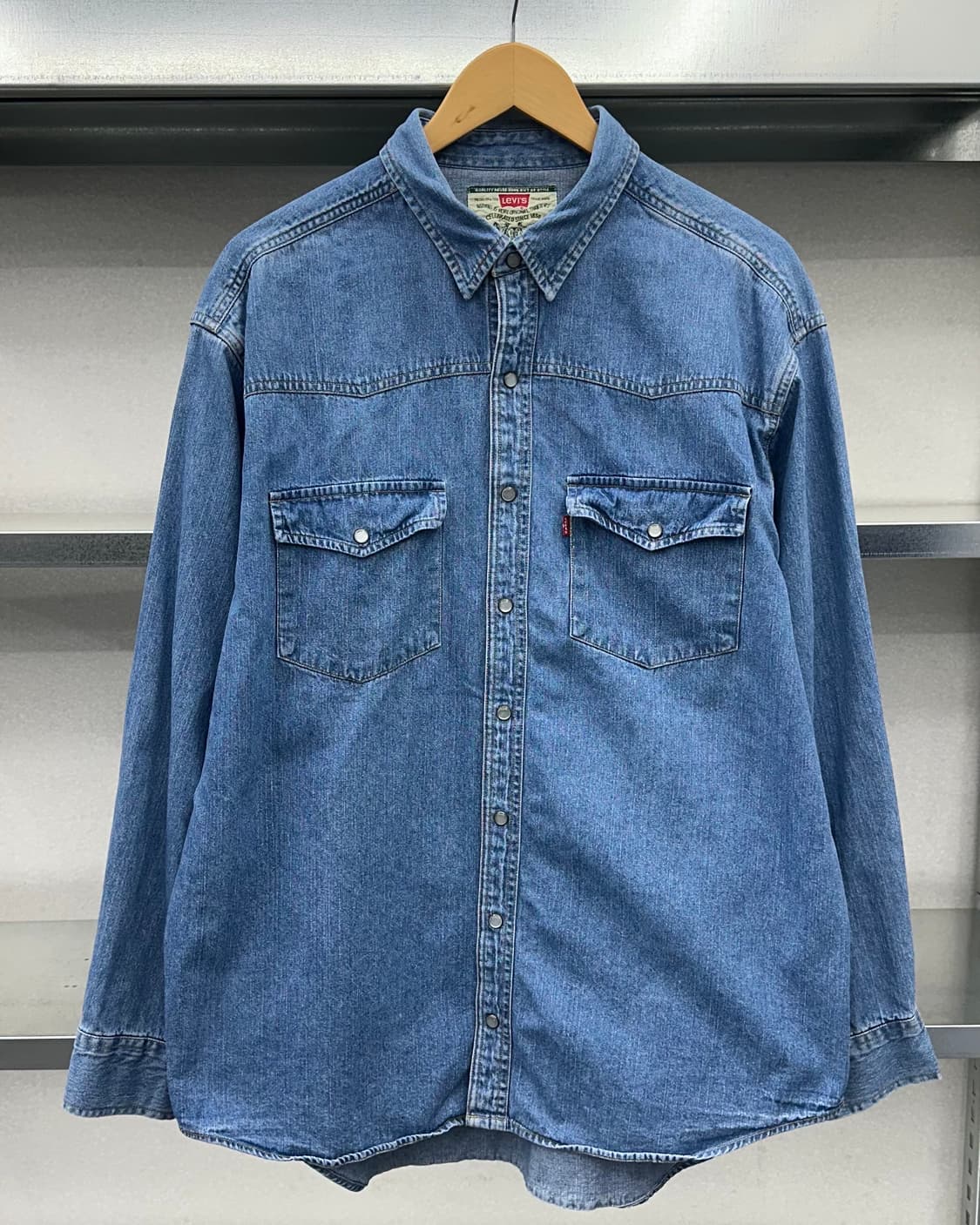 (XL)90'S 리바이스 웨스턴 데님셔츠-M2379 상품이미지1