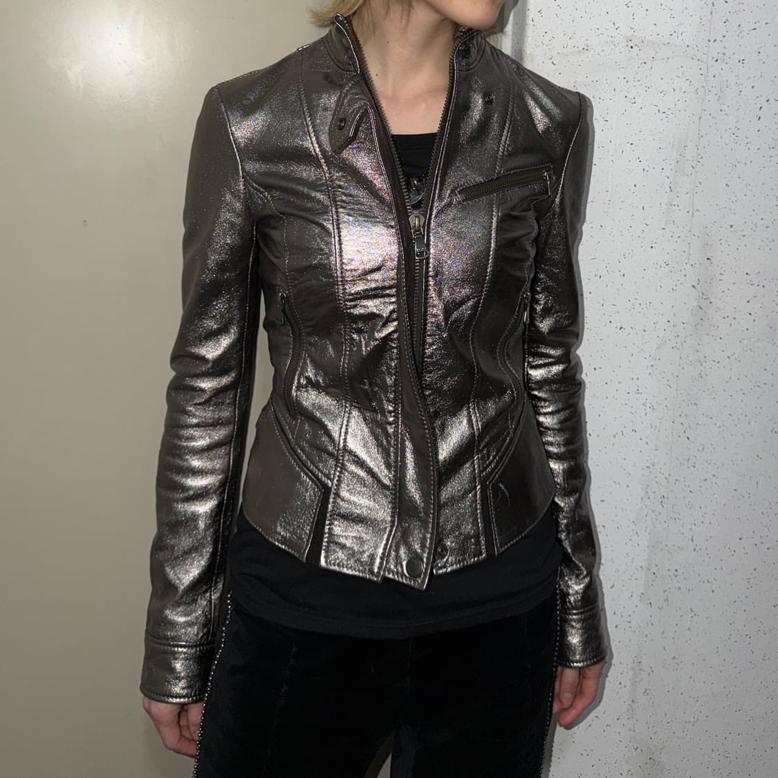 돌체앤가바나 메탈릭 레더 자켓 상품이미지2