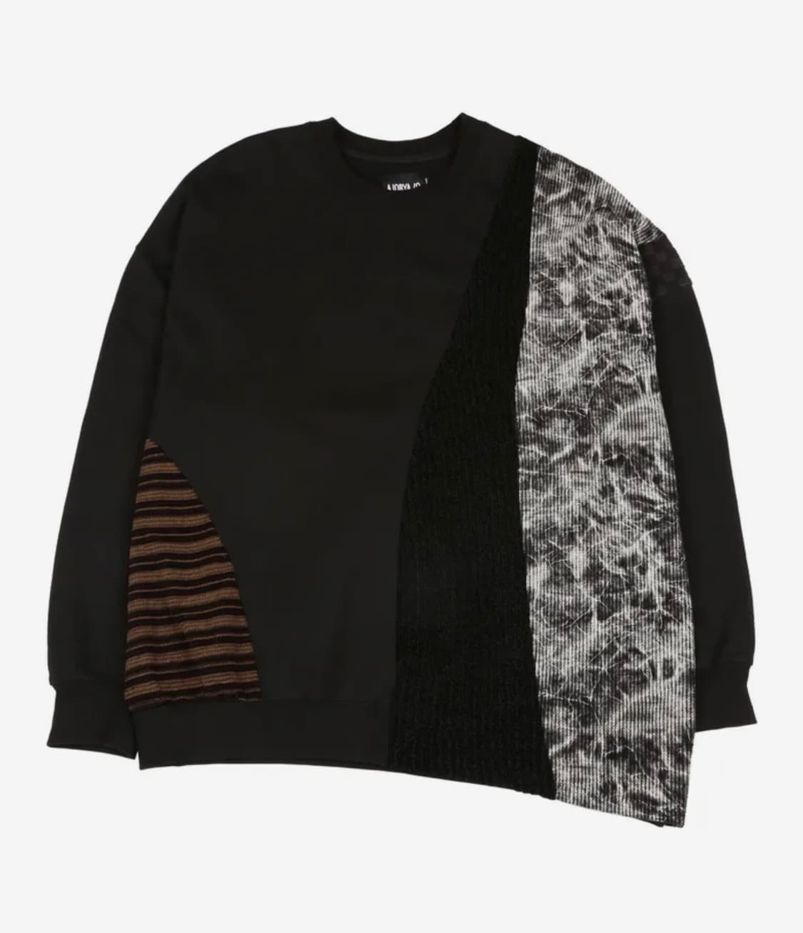 아조바이아조 맨투맨 믹스 패브릭 스웨이트셔츠 상품이미지1