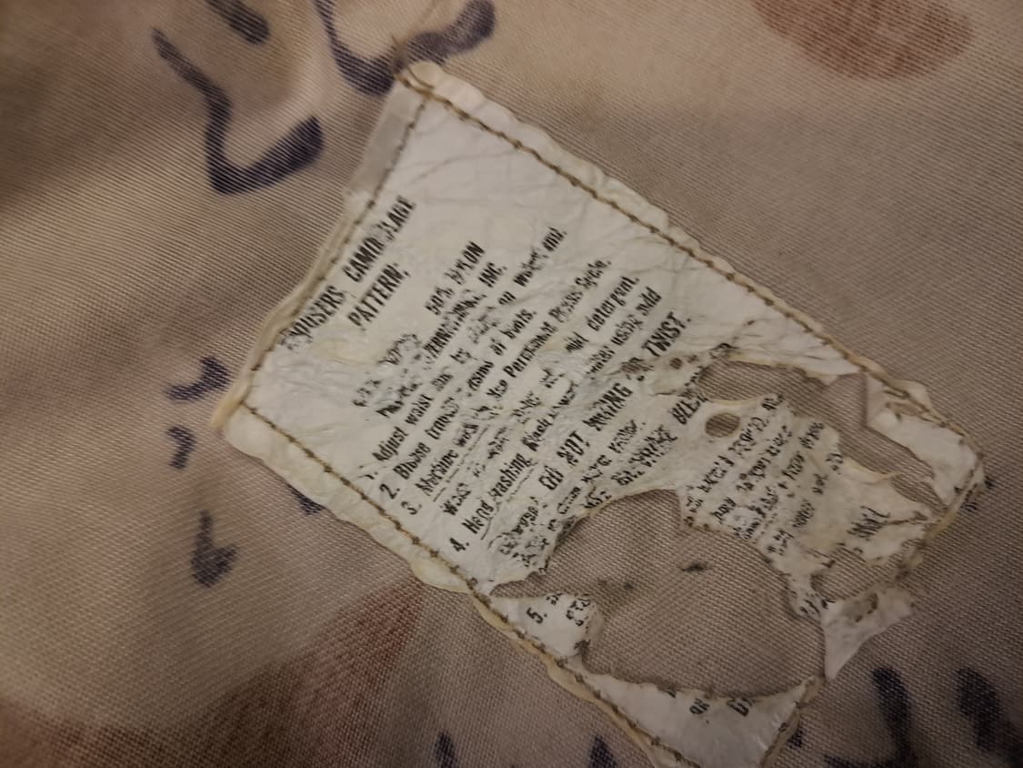 오리지날 90's 미군 걸프전  미해병대 사막육색 BDU 셋트 상품이미지9