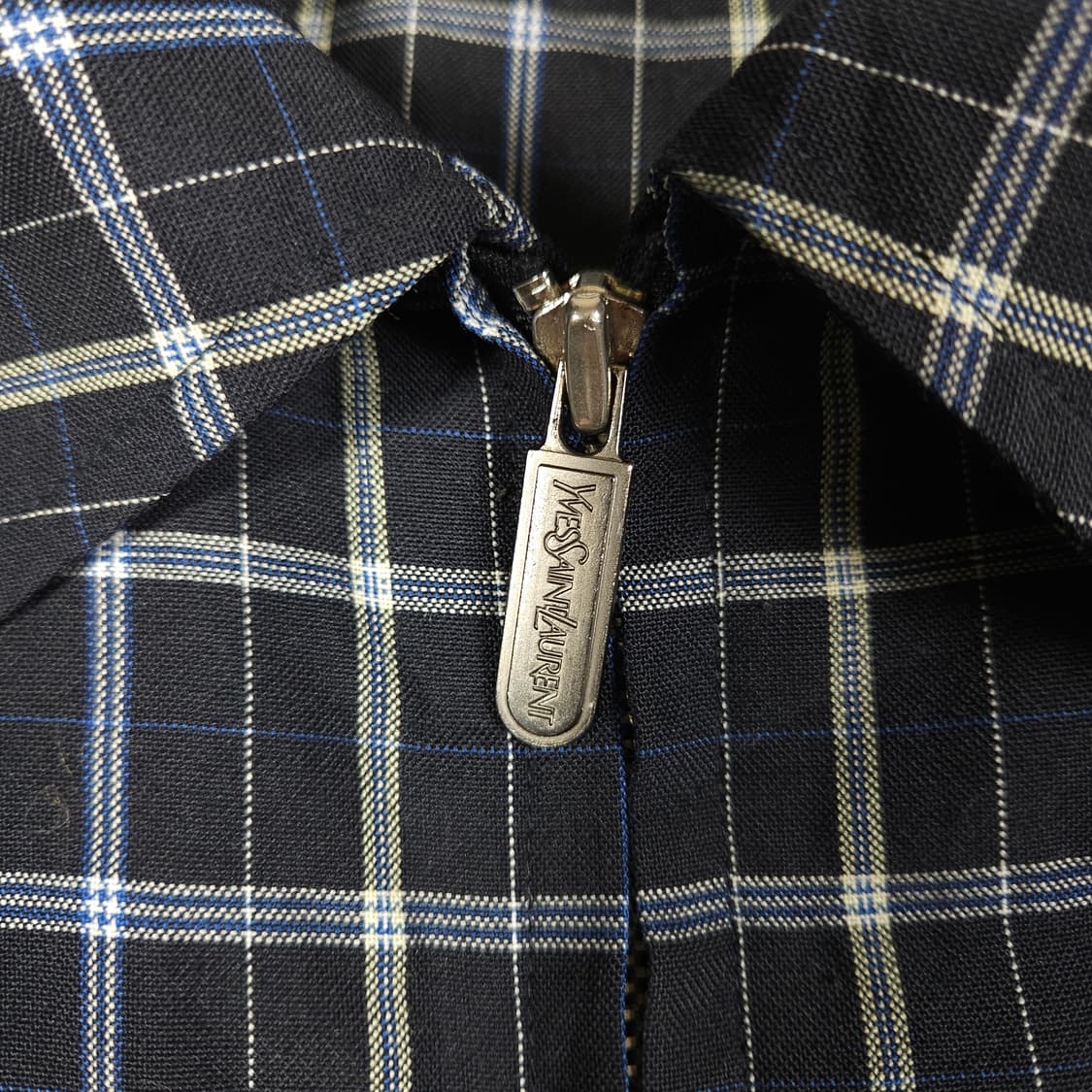 YSL 입생로랑 체크 블루종 자켓 상품이미지4