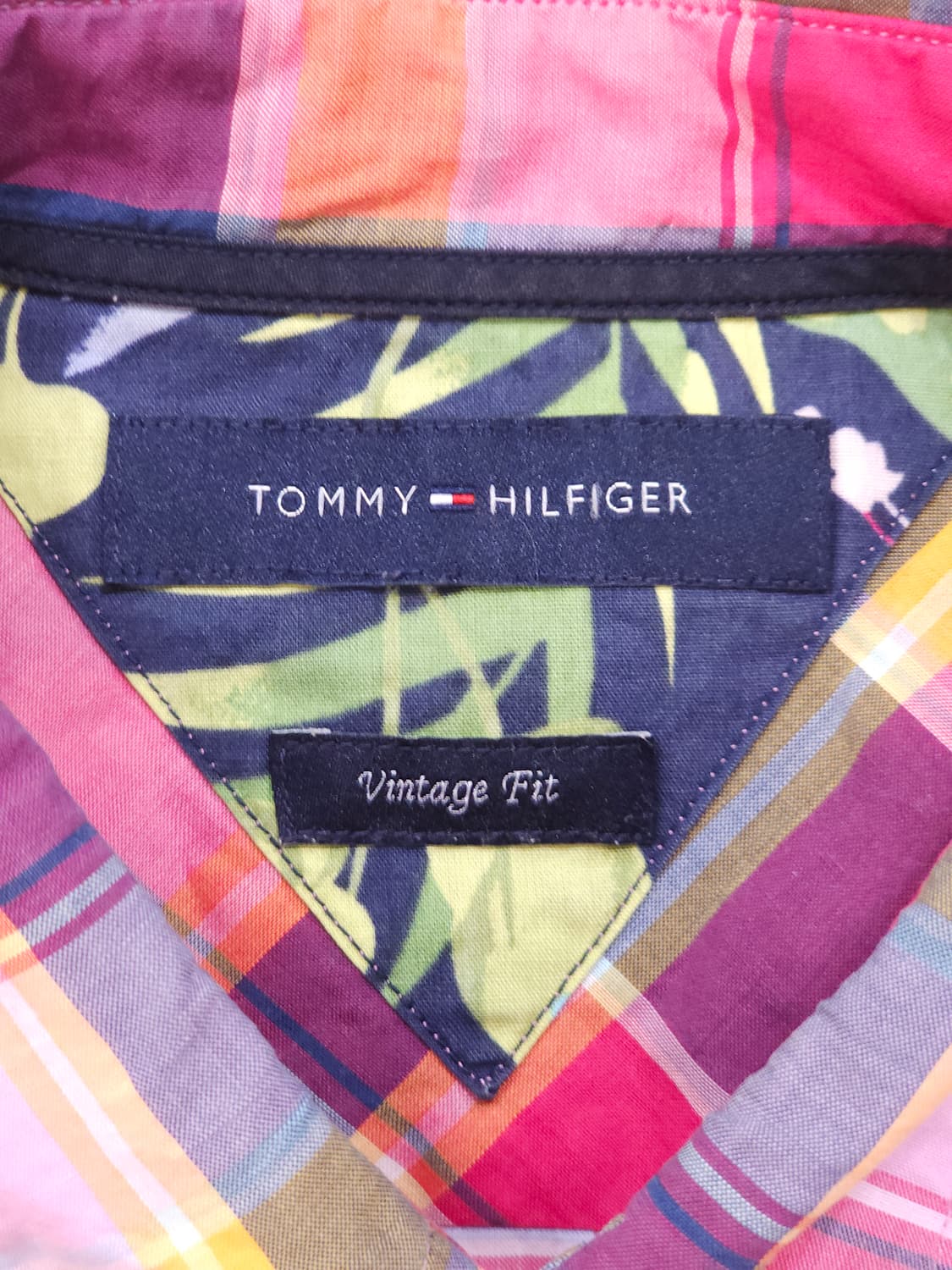 [M] 90s 타미힐피거 빈티지 멀티 체크 버튼다운 셔츠 상품이미지4