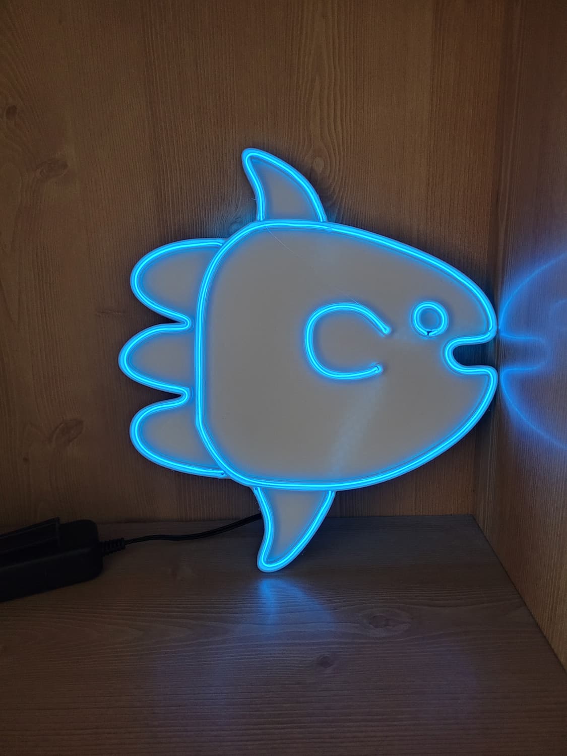 네온사인 개복치 물고기 led 램프 조명 무드등 상품이미지5