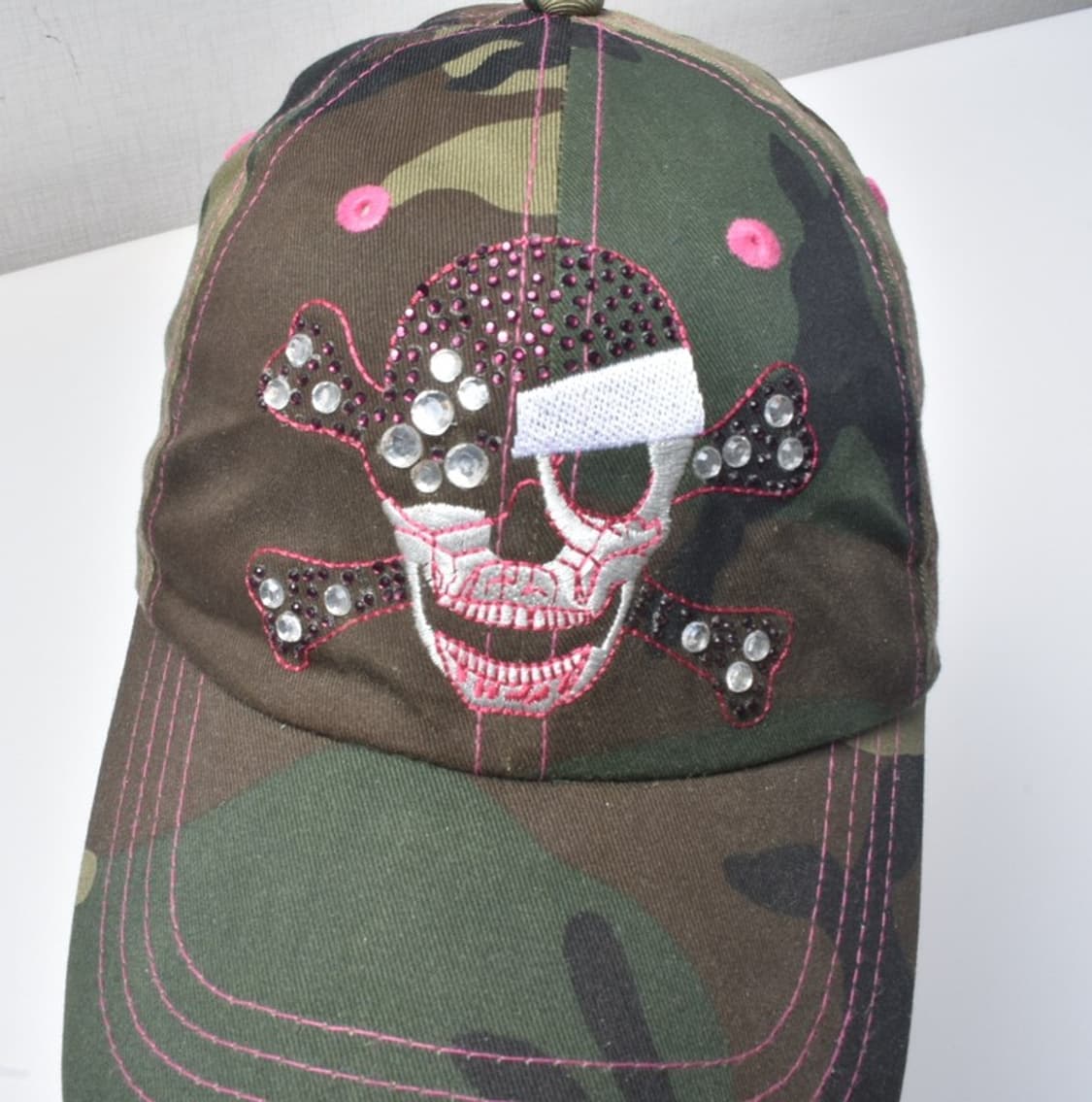 카모 밀리터리 스컬 스터드 볼캡 모자 F M25052736 상품이미지5