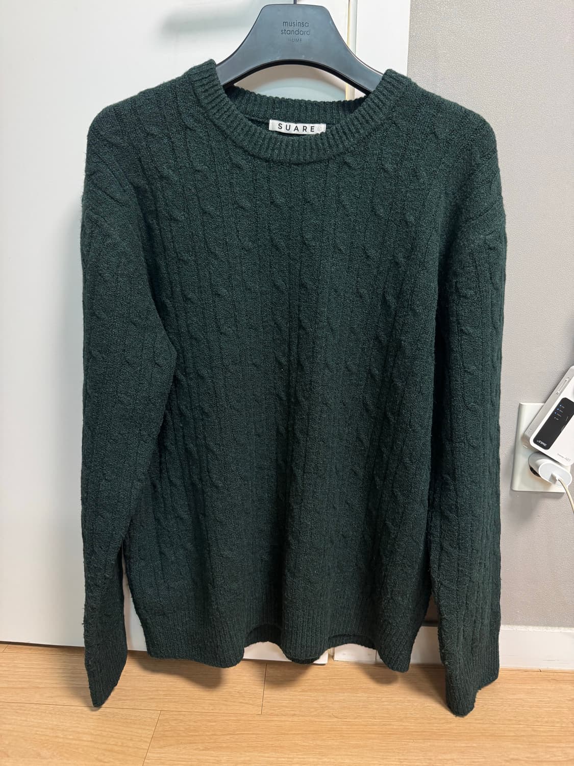 수아레 딥그린 케이블 니트 m 95-100 상품이미지3
