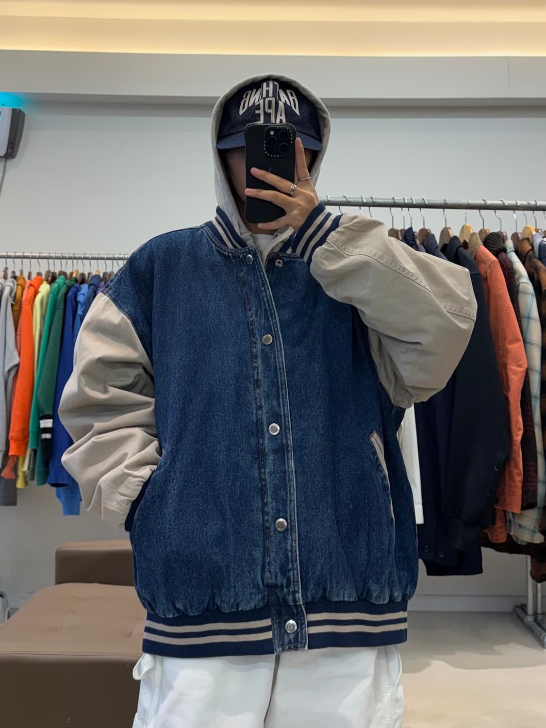 Basic editions 데님 바시티자켓 상품이미지7