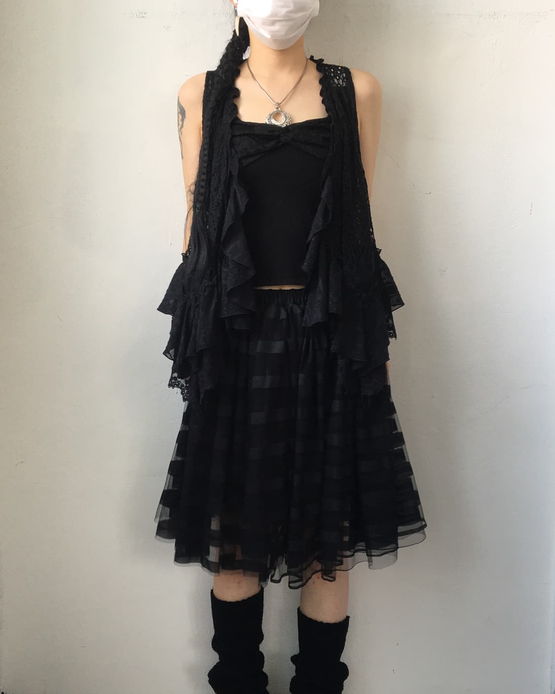 Drape point punching vest 상품이미지5