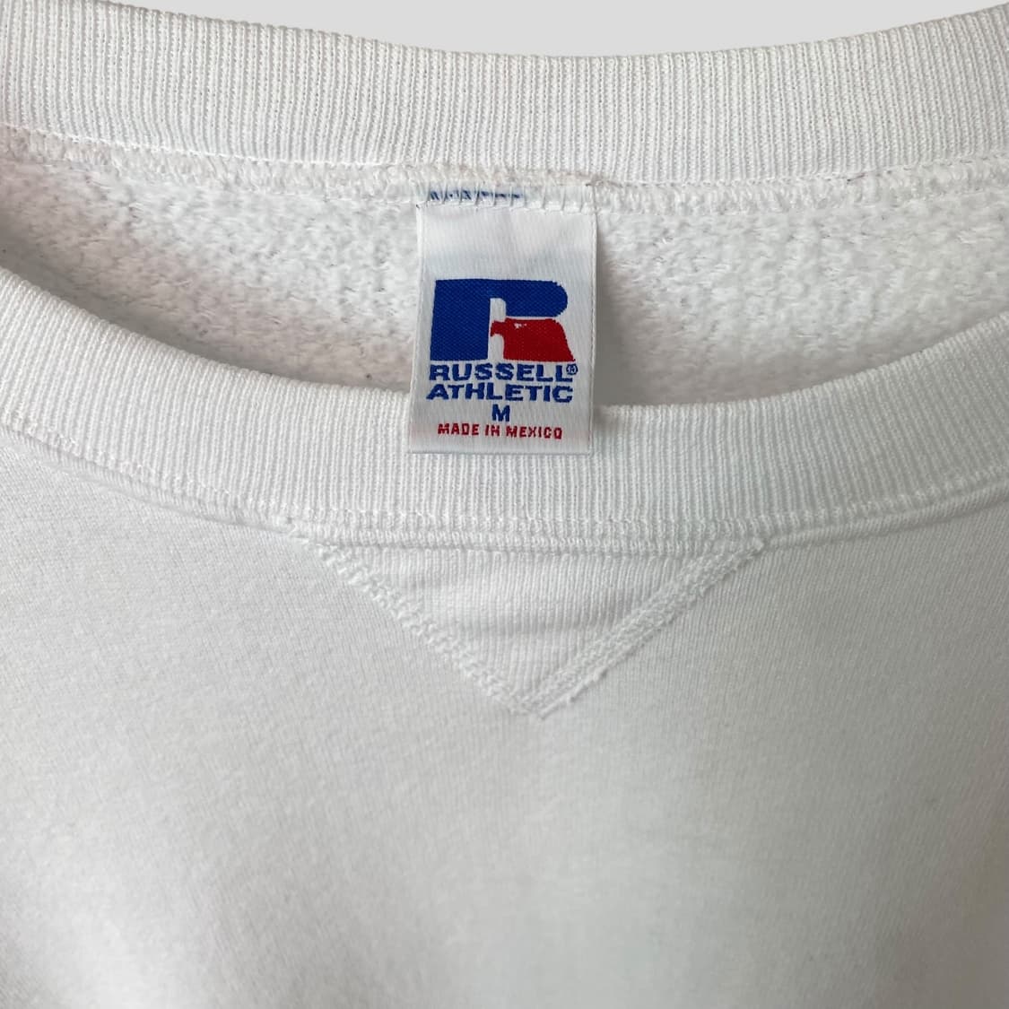 (M)빈티지 러셀 화이트 블랭크 스웨트셔츠 맨투맨 상품이미지3