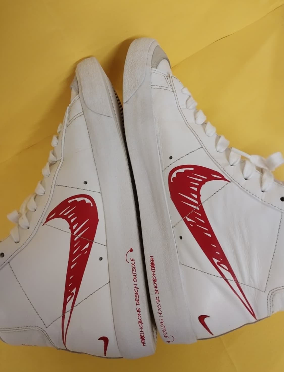 남성 나이키 블레이저 미드77 빈티지 스케치 흰빨 운동화 (280) 상품이미지7