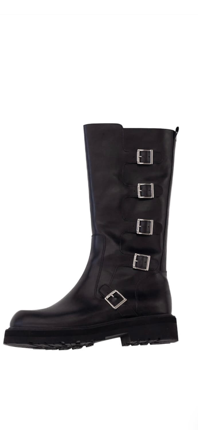 레씨토 Round Toe Long Walker Boots_[Black] 상품이미지1