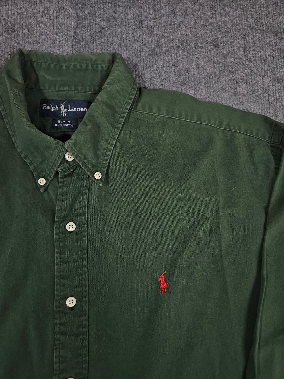 폴로 랄프로렌 딥그린 옥스포드 셔츠(급처) 상품이미지2