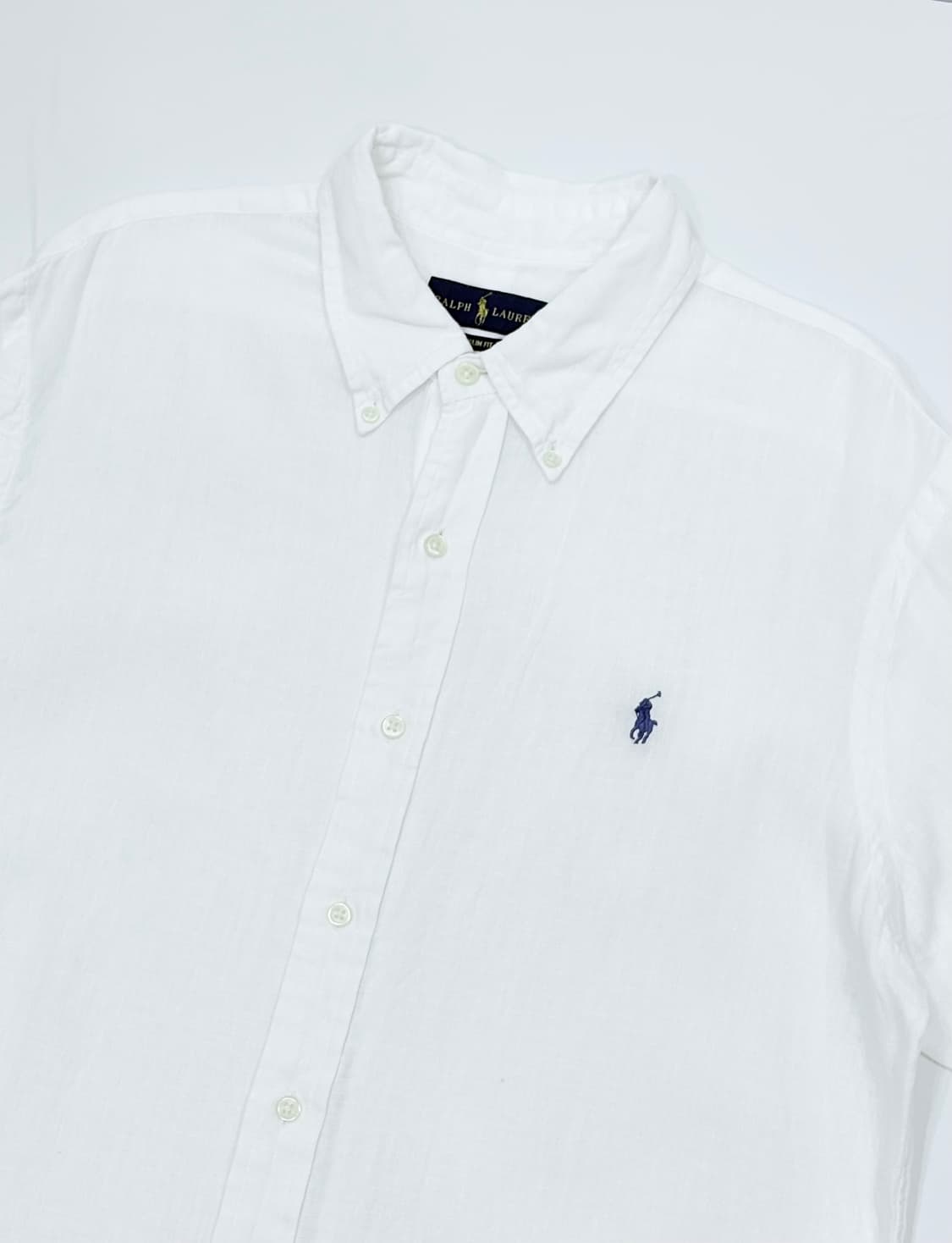 Polo 폴로랄프로렌 신형택 린넨 화이트 반팔 셔츠 상품이미지2
