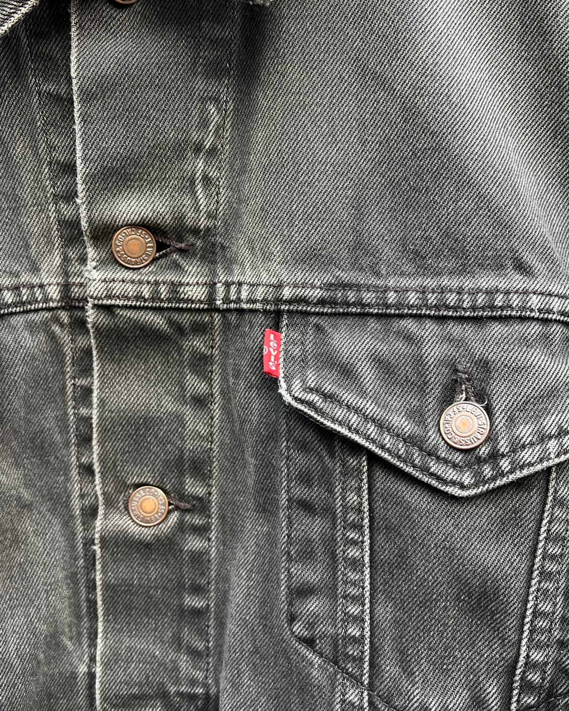 [XL] 90s 이태리제 리바이스 블랙 트러커 70503 상품이미지3