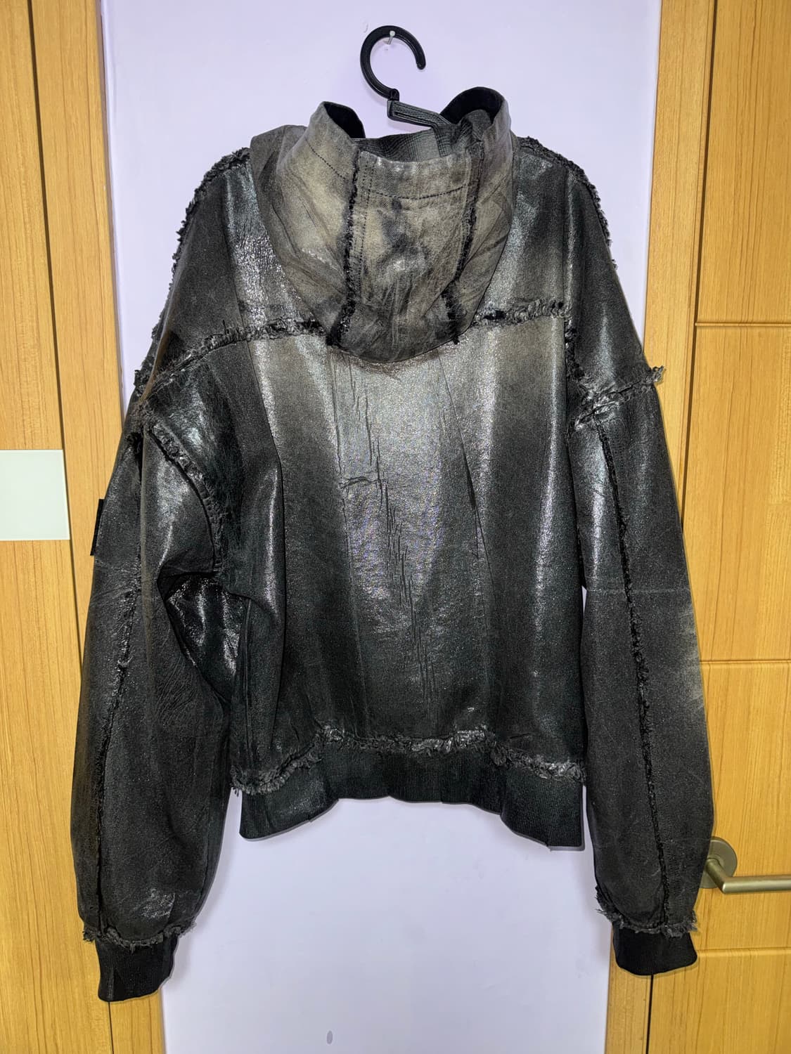 RACER WORLDWIDE BLACK WAXED BOMBER 상품이미지5