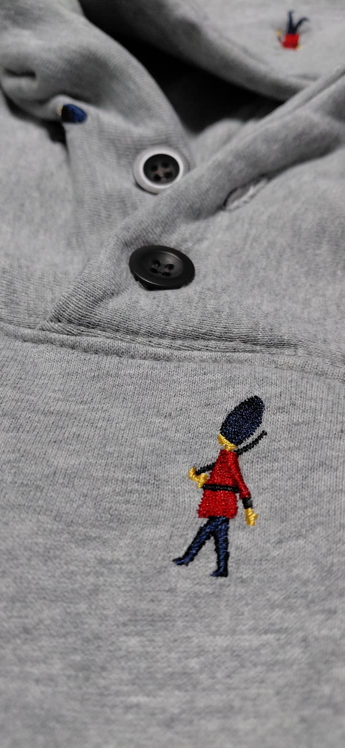 [M] 그래니프(graniph) 영국 근위병 자수 헨리넥 기모 후드티 상품이미지9