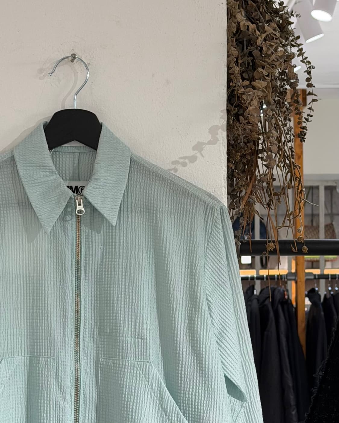 mm6 민트 시어서커 카라 집업 자켓 상품이미지3