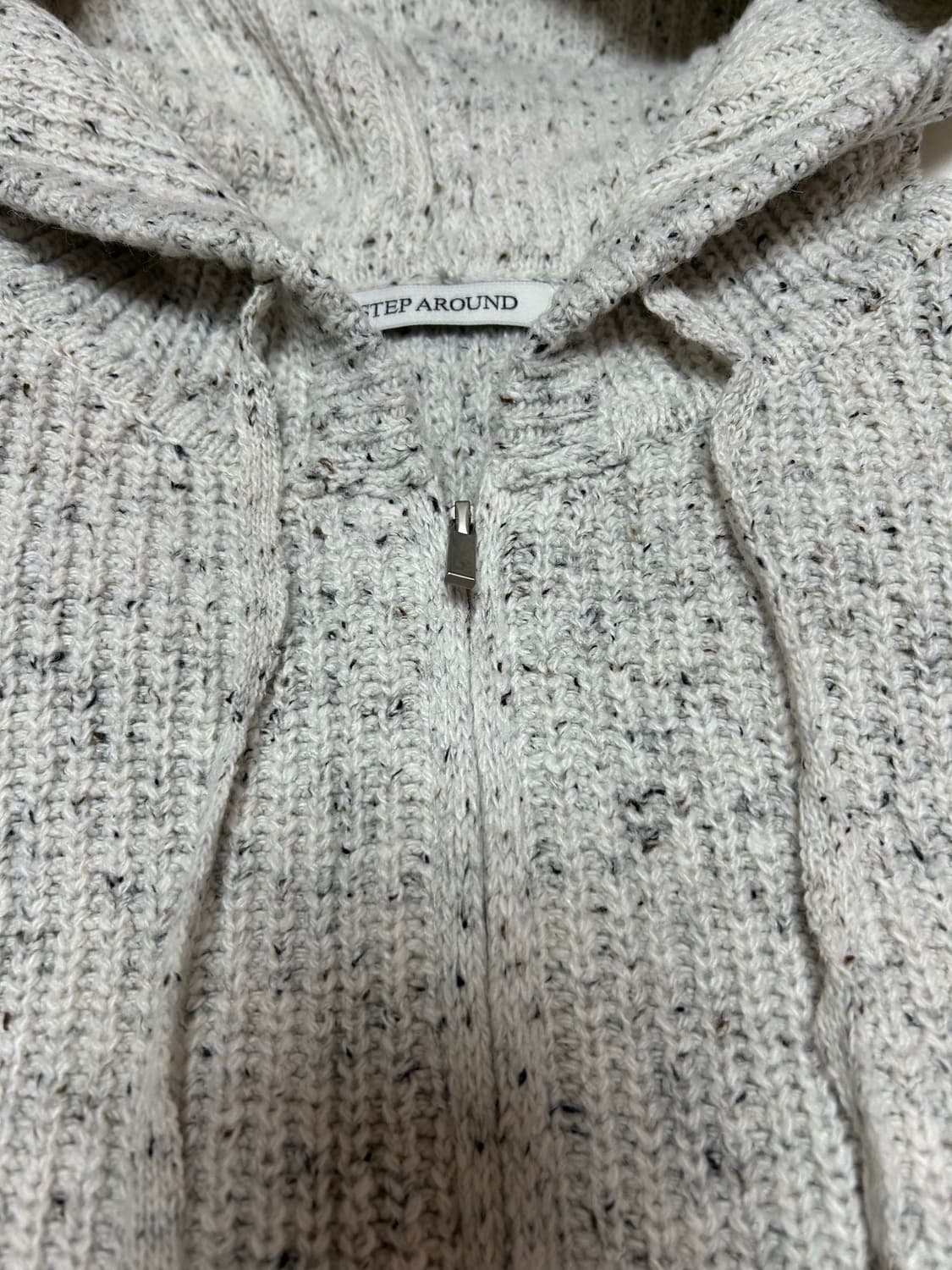 스텝어라운드 STEP AROUND 라이트그레이 후드집업 쿠앤크후드집업 상품이미지7