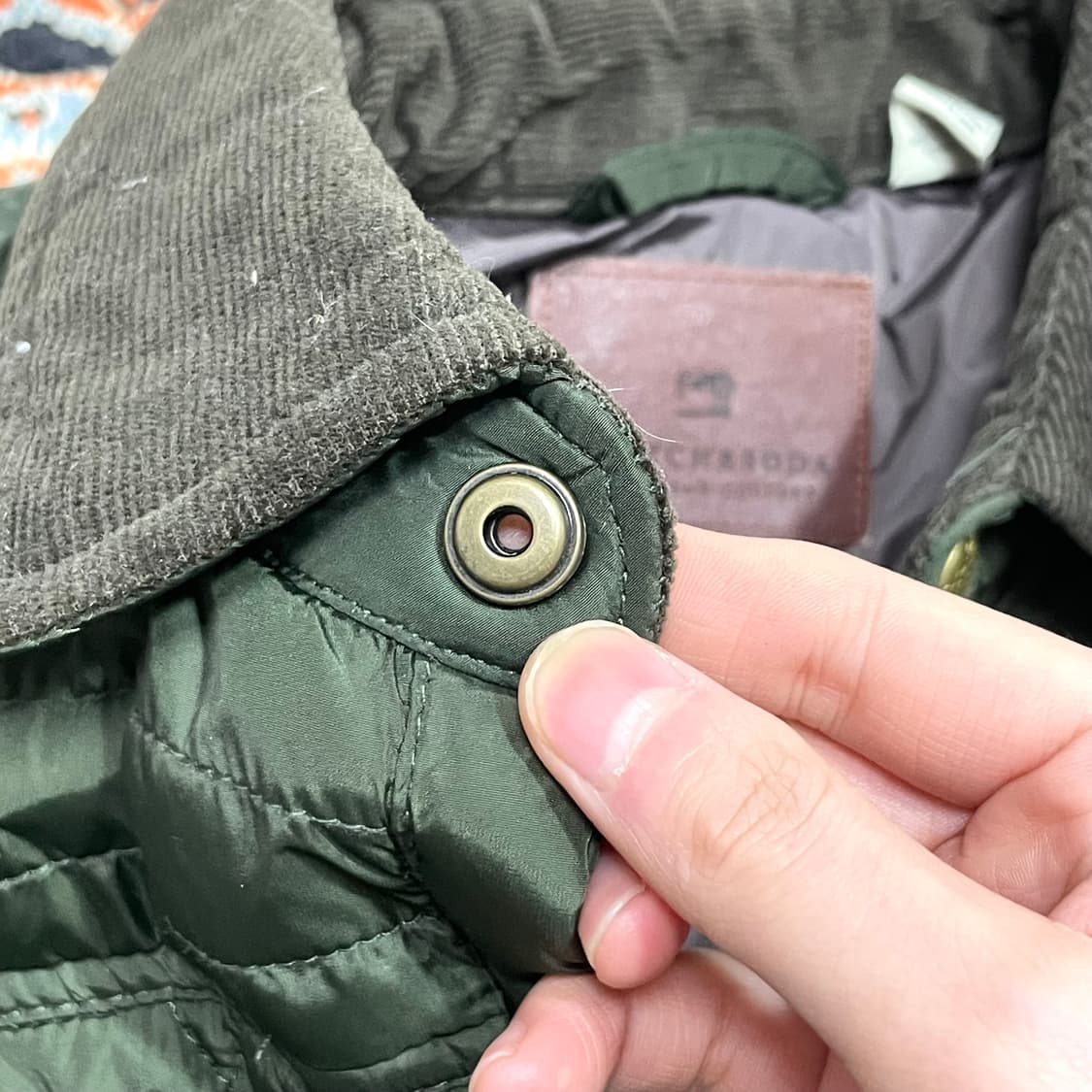 스카치앤소다 다크카키 브라운카라 퀼팅자켓 여성L 상품이미지5