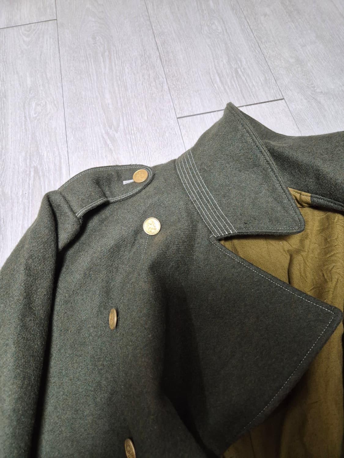 80s 장 폴 고티에 밀리터리 울 코트 상품이미지6