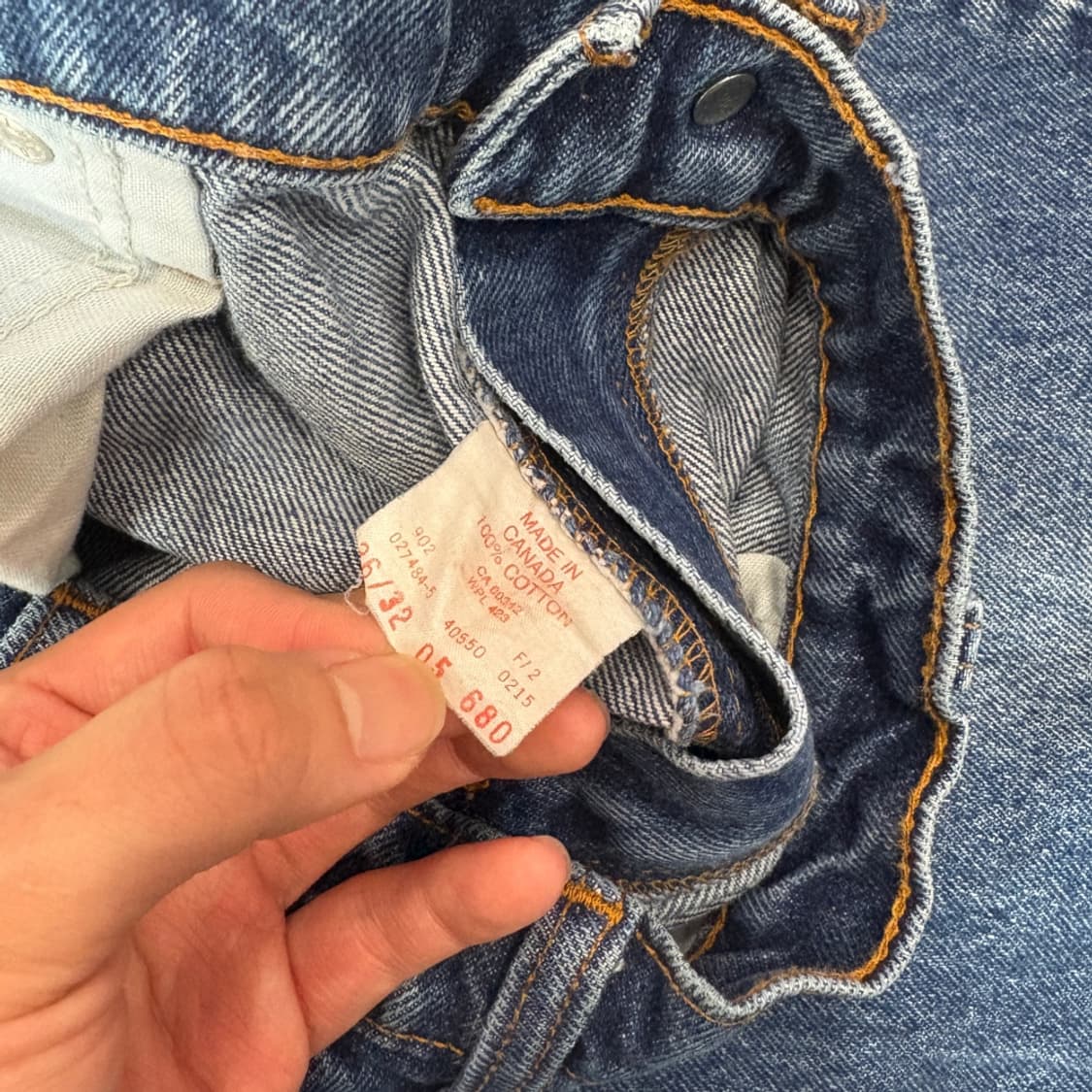 캐나다 생산 리바이스 550 데님 오렌지탭 팬츠 상품이미지4