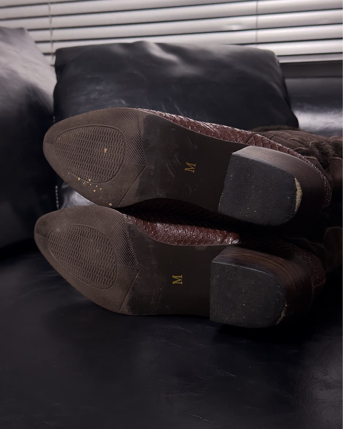 {UNKNOWN} Western Mixed Leather Boots    상품이미지9