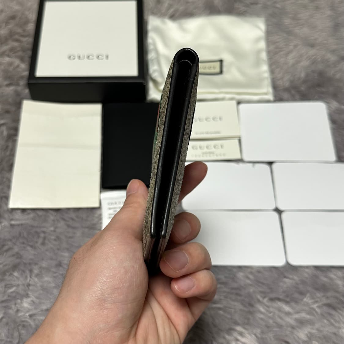 [풀구성] 구찌 GG 슈프림 웹삼선 반지갑 상품이미지6