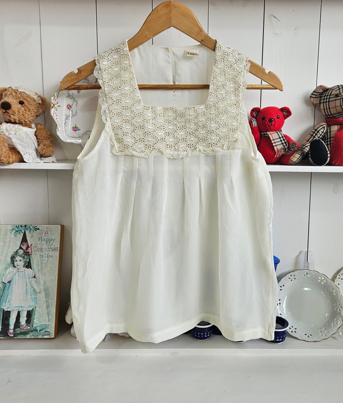 엑시즈팜(Axes Femme) 아이보리 레이스 슬리브리스 상품이미지1