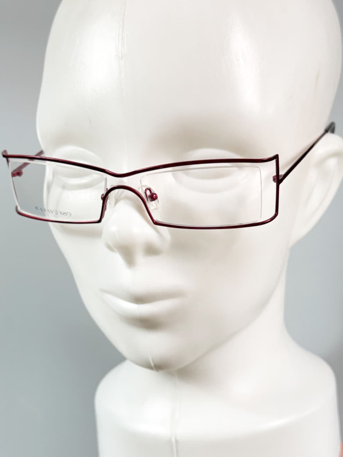 KARAVERSO 레드메탈 스퀘어 빈티지 데드스탁 안경 상품이미지8
