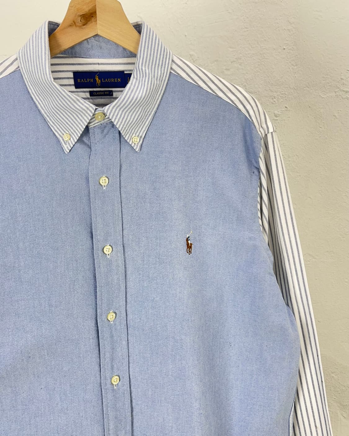 랄프로렌 스트라이프 투톤 옥스포드 클래식 핏 셔츠 상품이미지3
