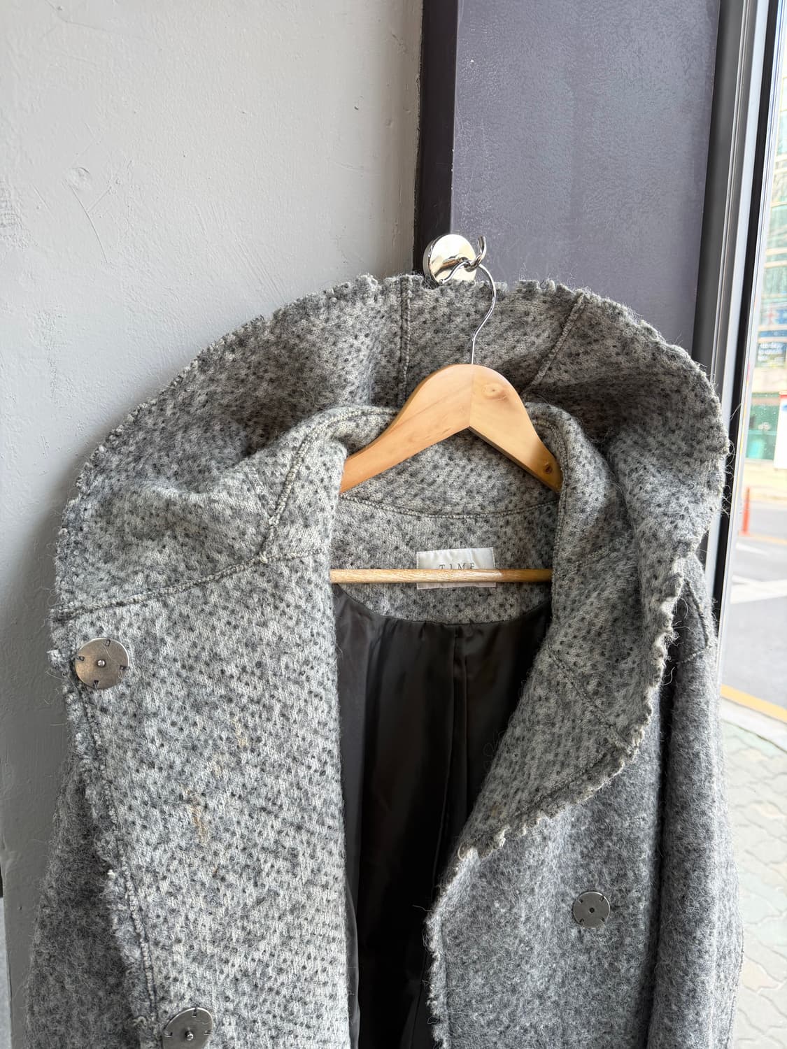 82/ 타임 울 브러시드 후디 롱코트 자켓 상품이미지5