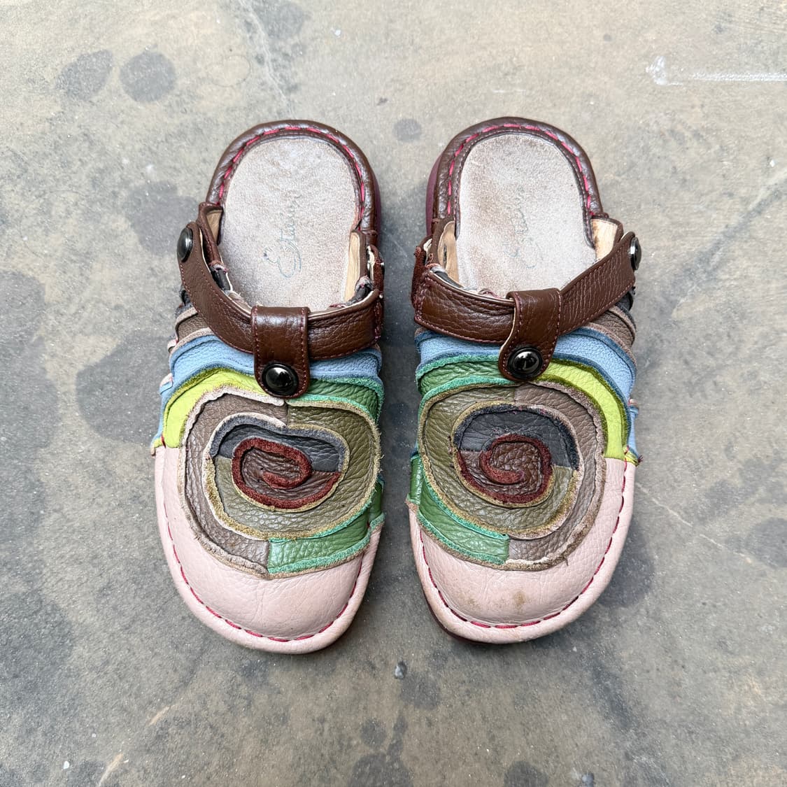 estacion 레더 구루구루 사보 클로그 샌들 상품이미지1