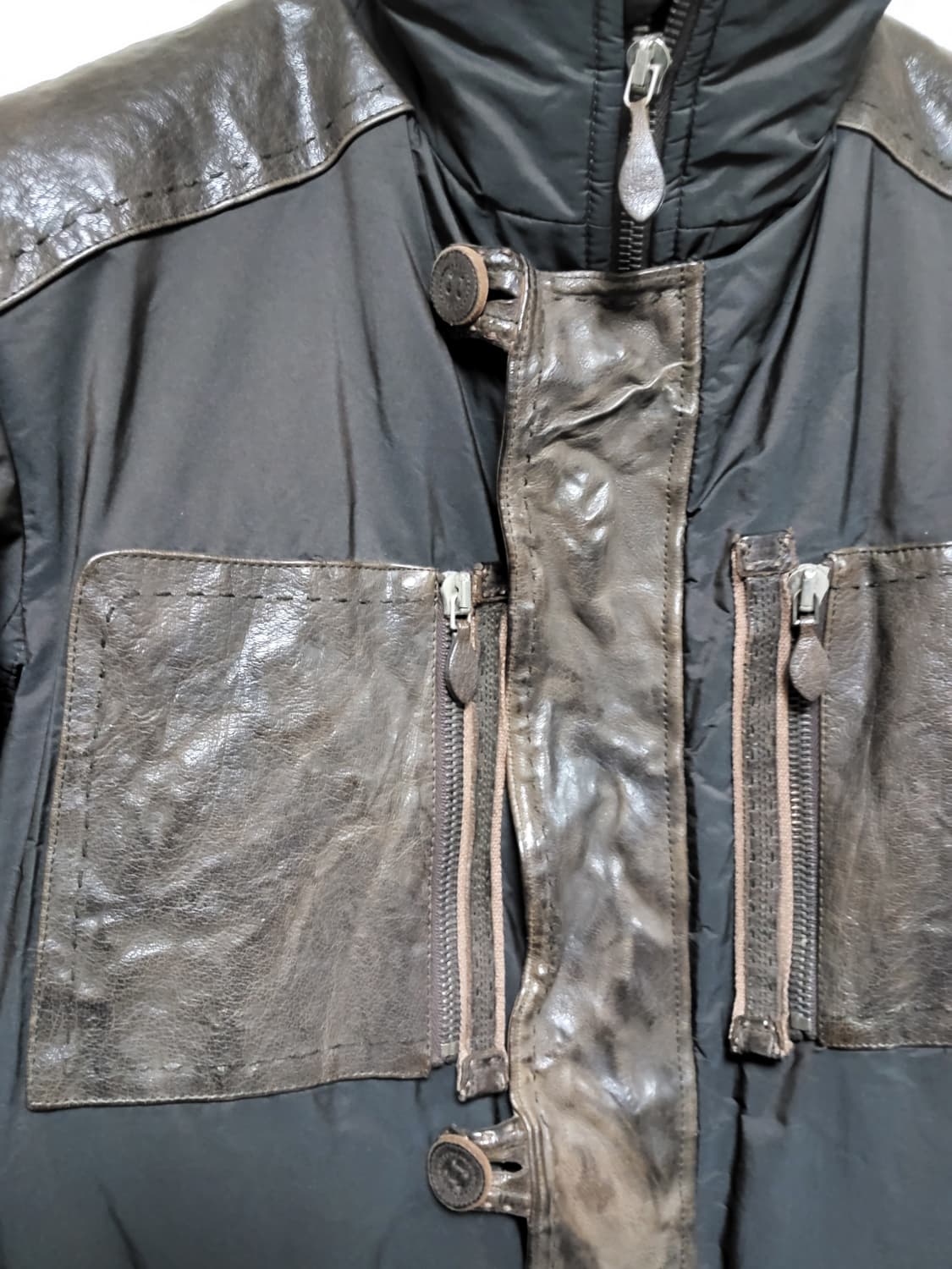 이태리명품.에르마노설비노(Ermanno Scervino)레더믹스드 자켓 상품이미지6