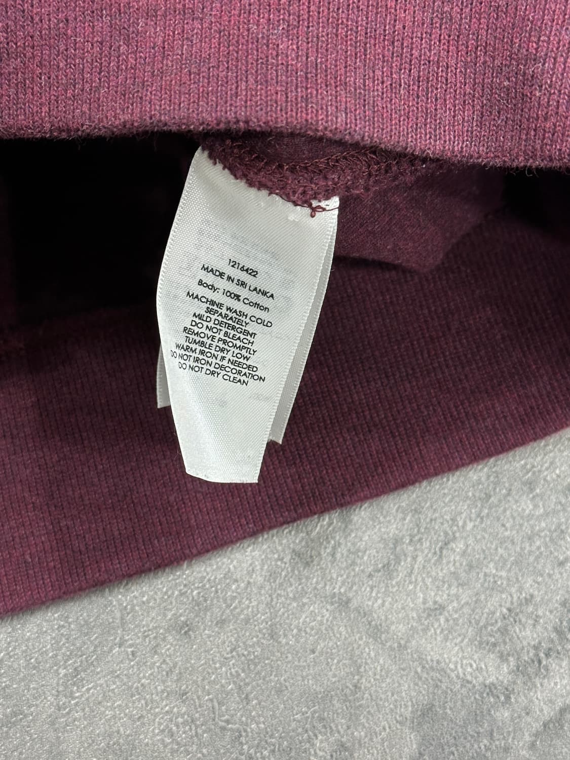 폴로 숄카라 맨투맨 버건디 상품이미지5