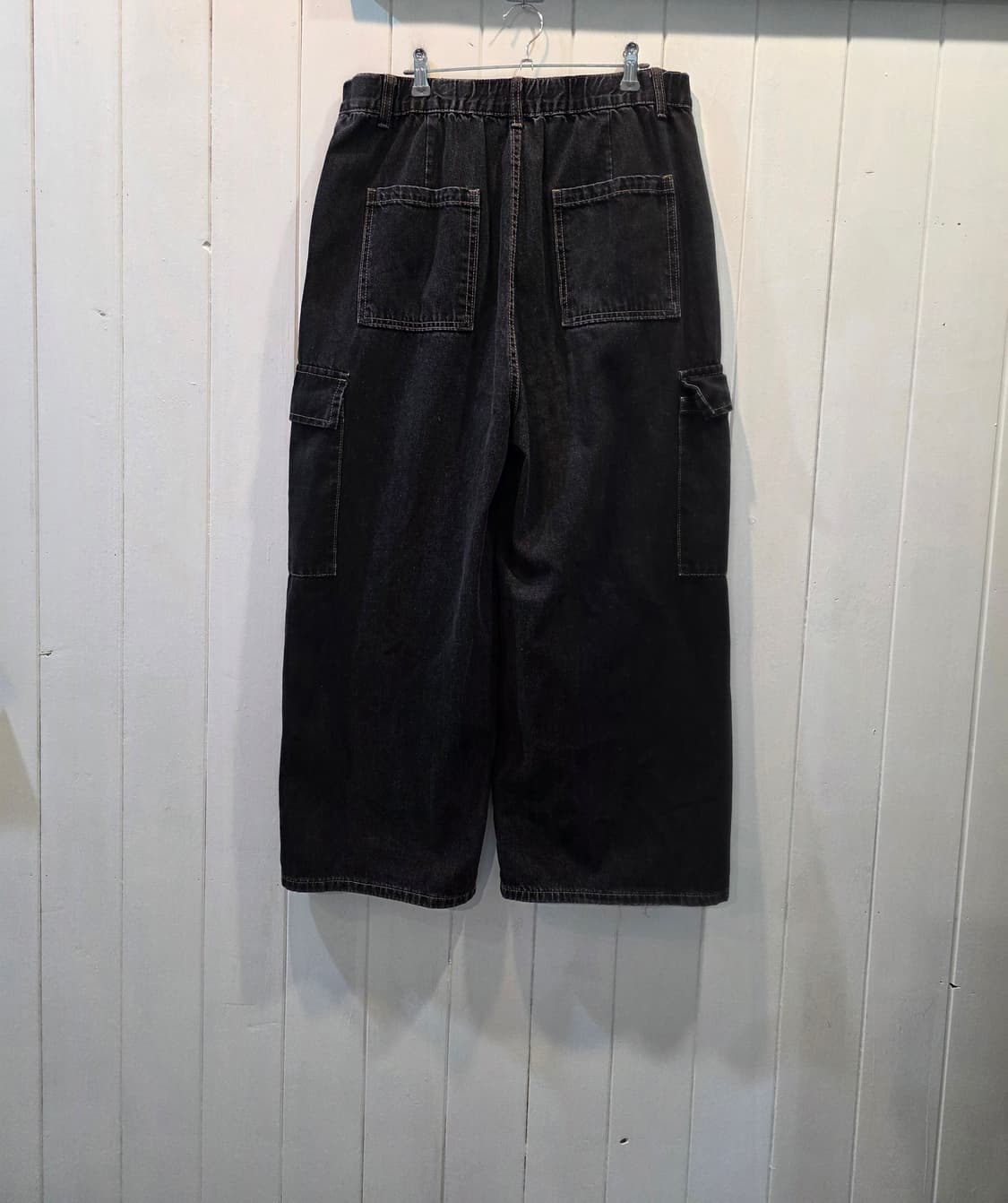 와이드 카고 청바지 <뒷허리 밴딩> 상품이미지2