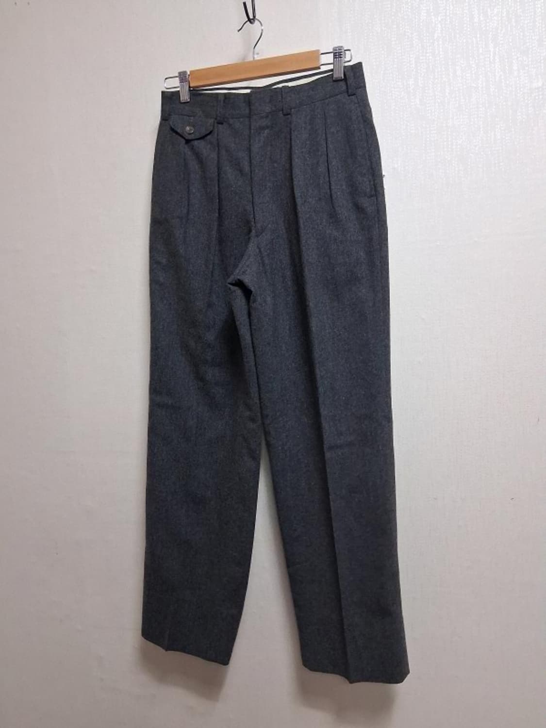 일본빈티지 랄프로렌 챕스 CHAPS RALPH LAUREN 투턱 모직팬츠 상품이미지1